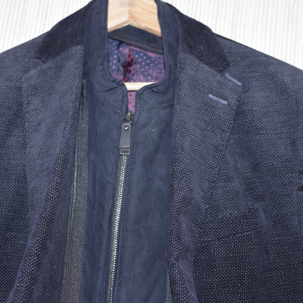 Carl Gross Black Velvet Zip Jacket Blazer Sport Men's Coat Size:44R
